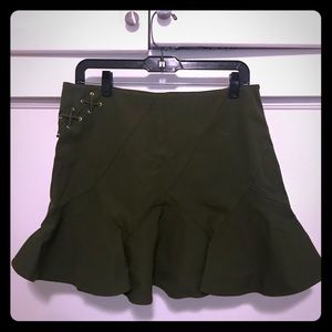 Military green skirt from Barney’s New York